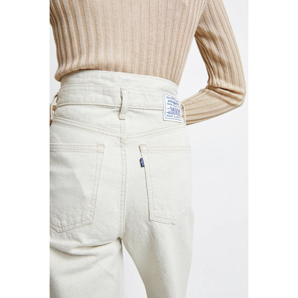 Levi's Hip Hugger Cottonized Hemp Straight Denim Jeans Willow Creamy White 30 - Picture 4 of 13